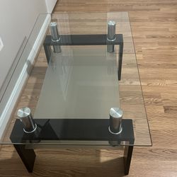 DKLGG Rectangle Glass Coffee Table