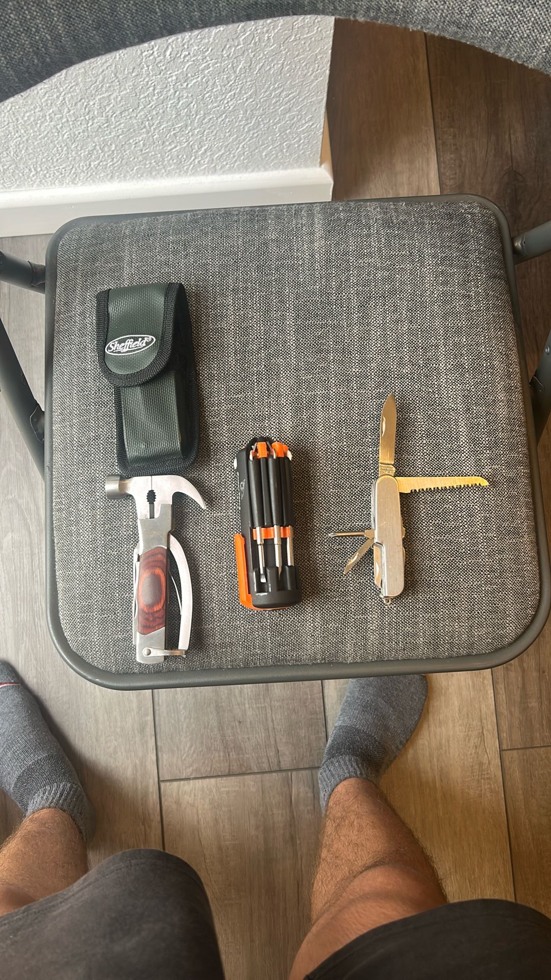 Hammer, Screws, And Knife