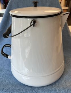 Vintage Enamel Kettle - $25