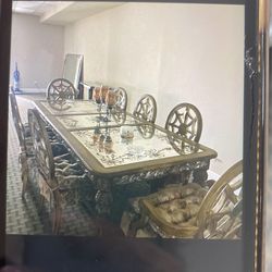Beautiful dining room table with a chairs