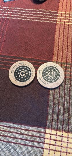 Disney Wooden Token Coins – Set of 2