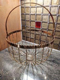 Vintage Brass Wire Basket