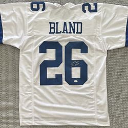 Daron Bland Signed Dallas Cowboys Custom Pro Style Jersey JSA Sticker