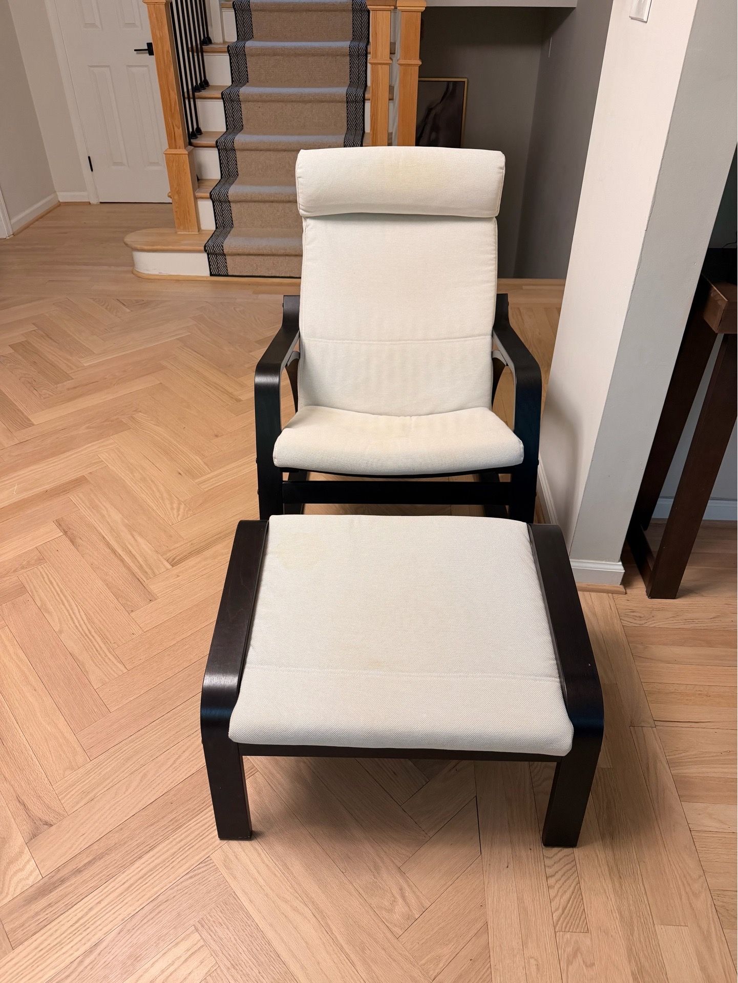 POÄNG rocking chair w/ ottoman