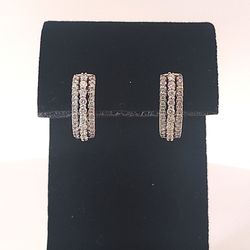 Ladies diamond jacket earrings