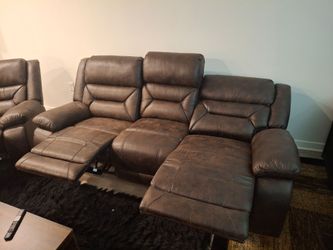 Leather Reclining Sofa