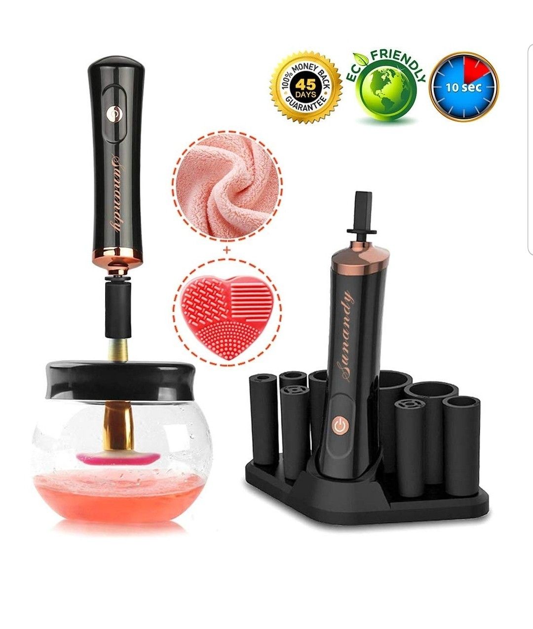 Makeup Brush Cleaner,Electric Makeup Brush Cleaner Machine Cosmetic Brush Cleaner Spinner Portable Professional Brush Cleaner