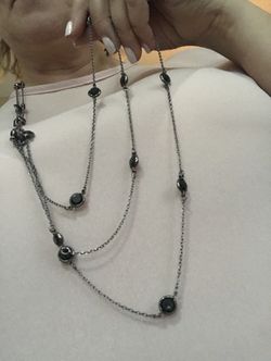 Necklace and earrings black, great quality from Nordstroom