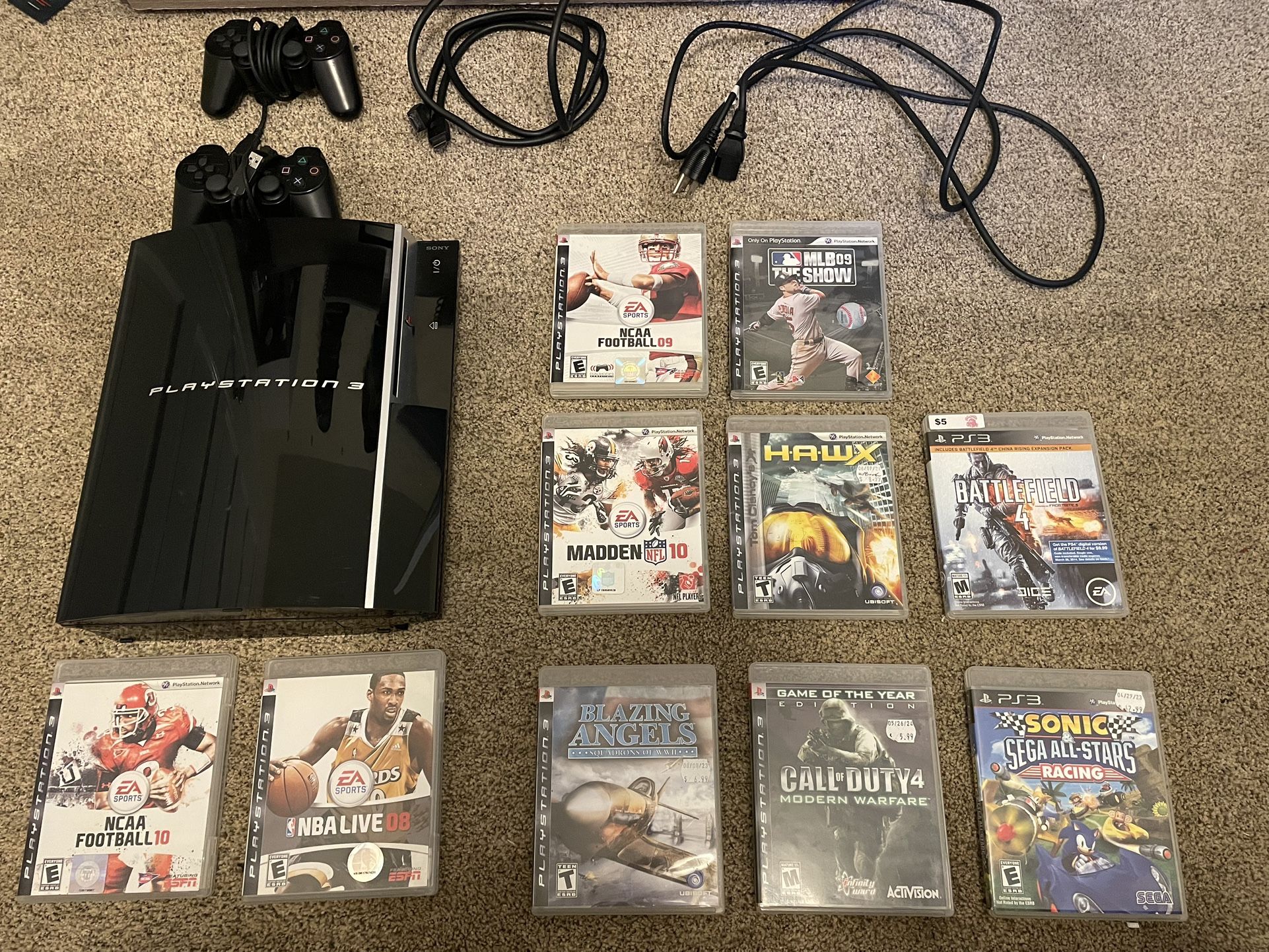 PlayStation 3 w/ 10 Games