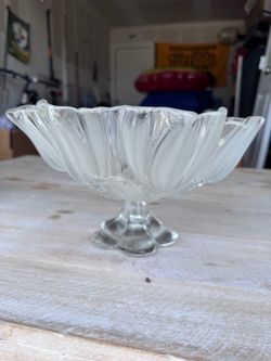 Floral Glass Fruit Bowl