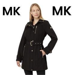 LIKE NEW!!! Michael Kors Hooded Belted Raincoat