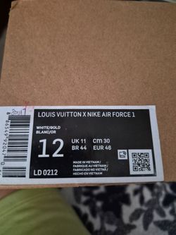 White louis vuitton air force one size 12