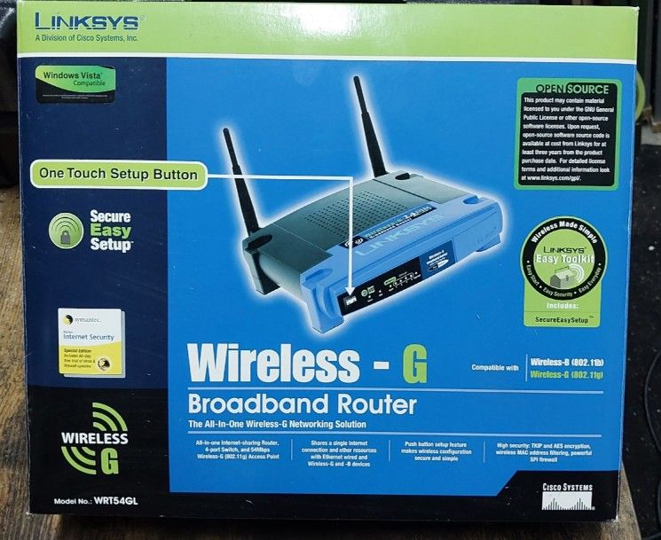 Linksys WRT54GL v1.1 Wireless-G Wi-Fi Router - Tested Working with DD-WRT