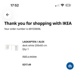 Like New 78 inches IKEA study desk Table - Only $110 Moving Sale)