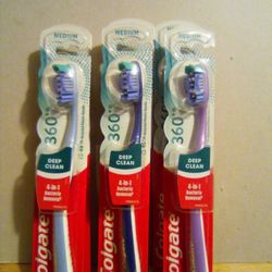 Colgate 360 Medium Toothbrushes 2/$6