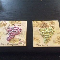 Set Of Two Grapes Wall Art