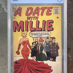 A Date With Millie #3 CBCS 4.0 — Early Stan Lee ! 1st Volume 1957! DeCarlo CGC