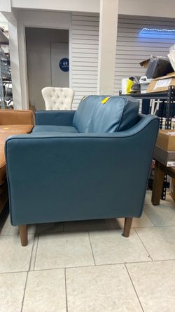 Blue Leather Couch