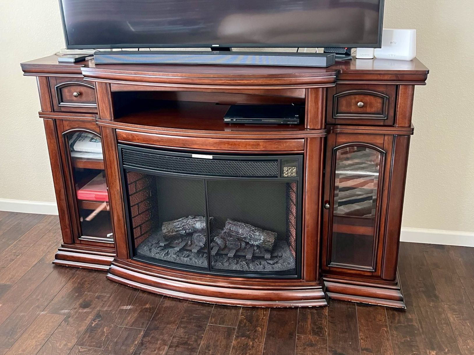 Electric Fireplace TV Stand 82x64