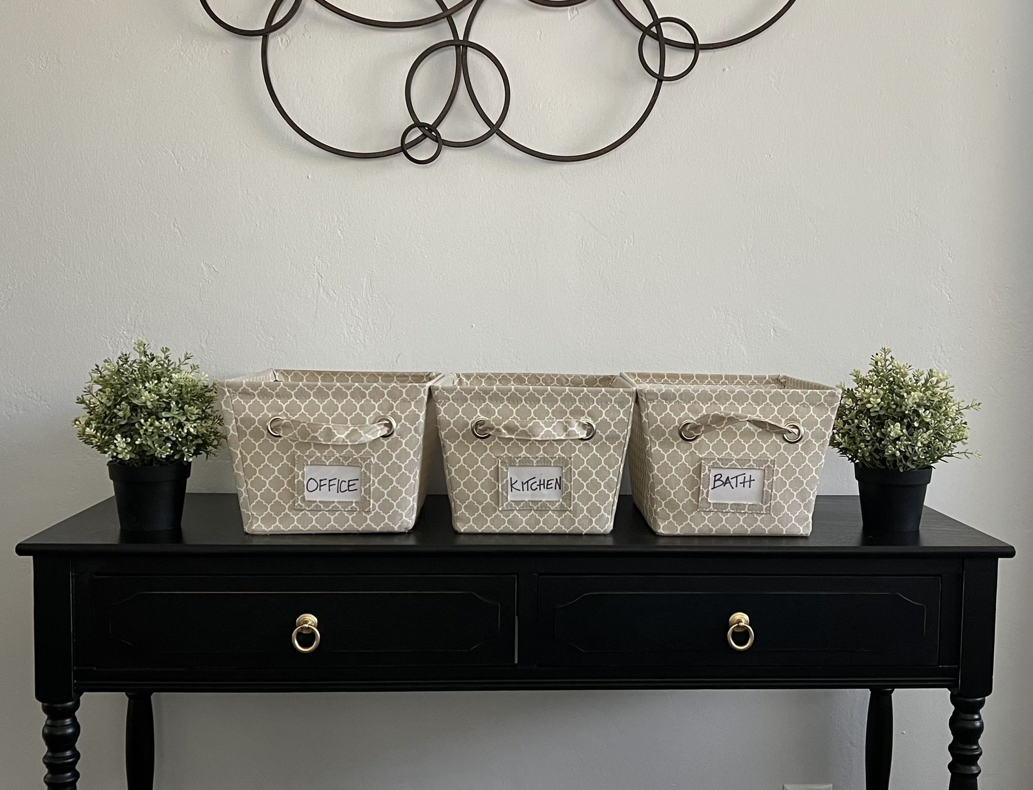 Home Organizing Storage Cube Baskets with Built-in Carry Handles, Multiple Uses! Organize Pantry, Home Office, Home Gym, Bathroom, Garage, Laundry Roo