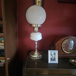 Vintage  Milk Glass Lamp
