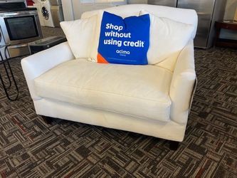 WHITE LOVESEAT - WE DELIVER 