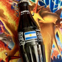Vtg 1994 FIFA World Cup Mexico Coca-Cola Classic Glass Bottle Argentina 8 oz FULL