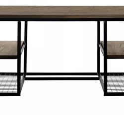 Millwood Weathered Natural And Rustic Black Writing Desk