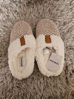 Irismon Sherpa-Lined Knit Slippers