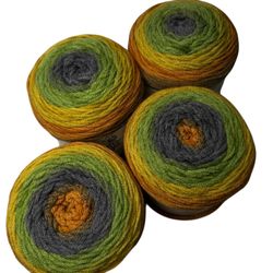 4 Yarn Bee Sugarwheel Color by Numbers Skeins – 355 yds Each 