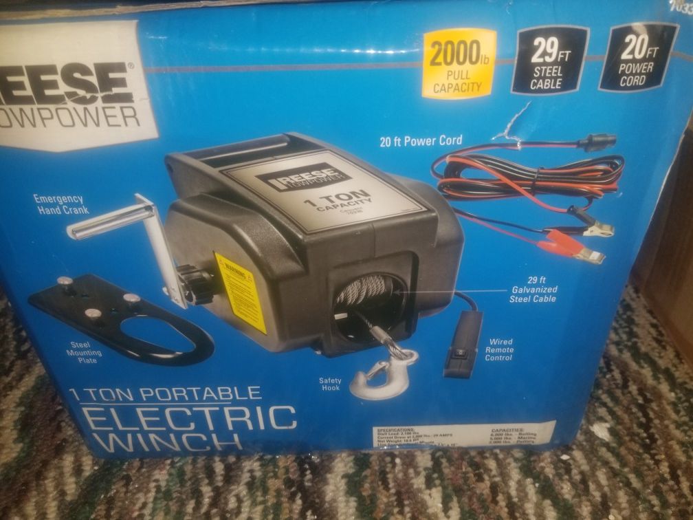 Reese powerhouse 1 ton electric winch