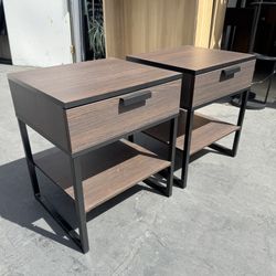 Set of 2 IKEA TRYSIL Nightstand Brown 