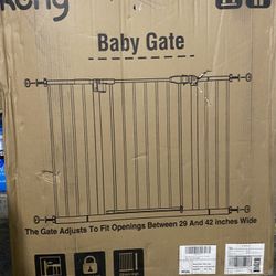 keny Extra Wide Baby Gate - Auto Close Safety Gate, Pressure Mounted, 29"-47.3", 30" Tall, 