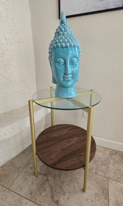 Glass top end table