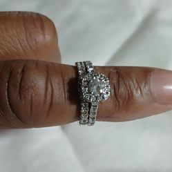 Diamond And White Gold Wedding Set 