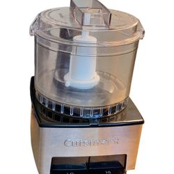 Cuisinart Mini Prep DLC-1SS Food Processor Blk & Stainless Steel 2.5 Cups - Tested/Works 