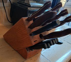 Cutco Vintage knife set in block