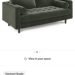 Sven 72" Tufted Velvet Loveseat - Plush Pacific Green