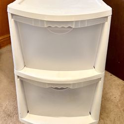 Sterilite 2-Drawer, Plastic Storage Unit, Large Drawers, Good Condition 