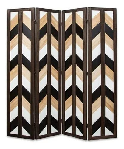 4-Panel Folding Room Divider β Privacy Screen