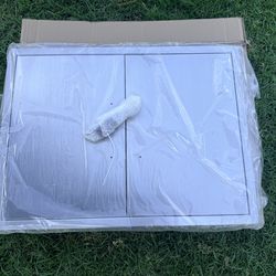 28x21 Outdoor Kitchen Doors, 304 Stainless Steel BBQ Access Door, Double Steel Doors for Outdoor Grill Island