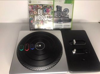 DJ Hero 1 + 2 with Turntable (Xbox 360 guitar hero)