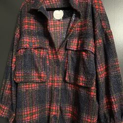 Women’s Plaid Soft Cardigan New Size Medium