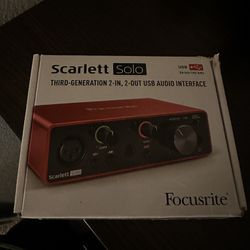 Focusrite Scarlet Solo 3rd Gen usb Audio Interface