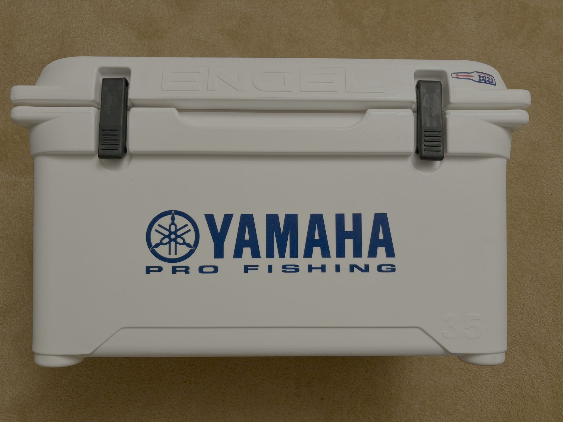 Engel 35 High-Performance Roto-Molded Cooler, featuring Yamaha Pro Fishing