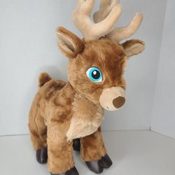 Reindeer Plush 18" Build A Bear Christmas Stuffed Animal Toy Blue Eyes Brown 