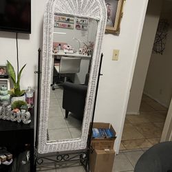 Vintage White Mirror 