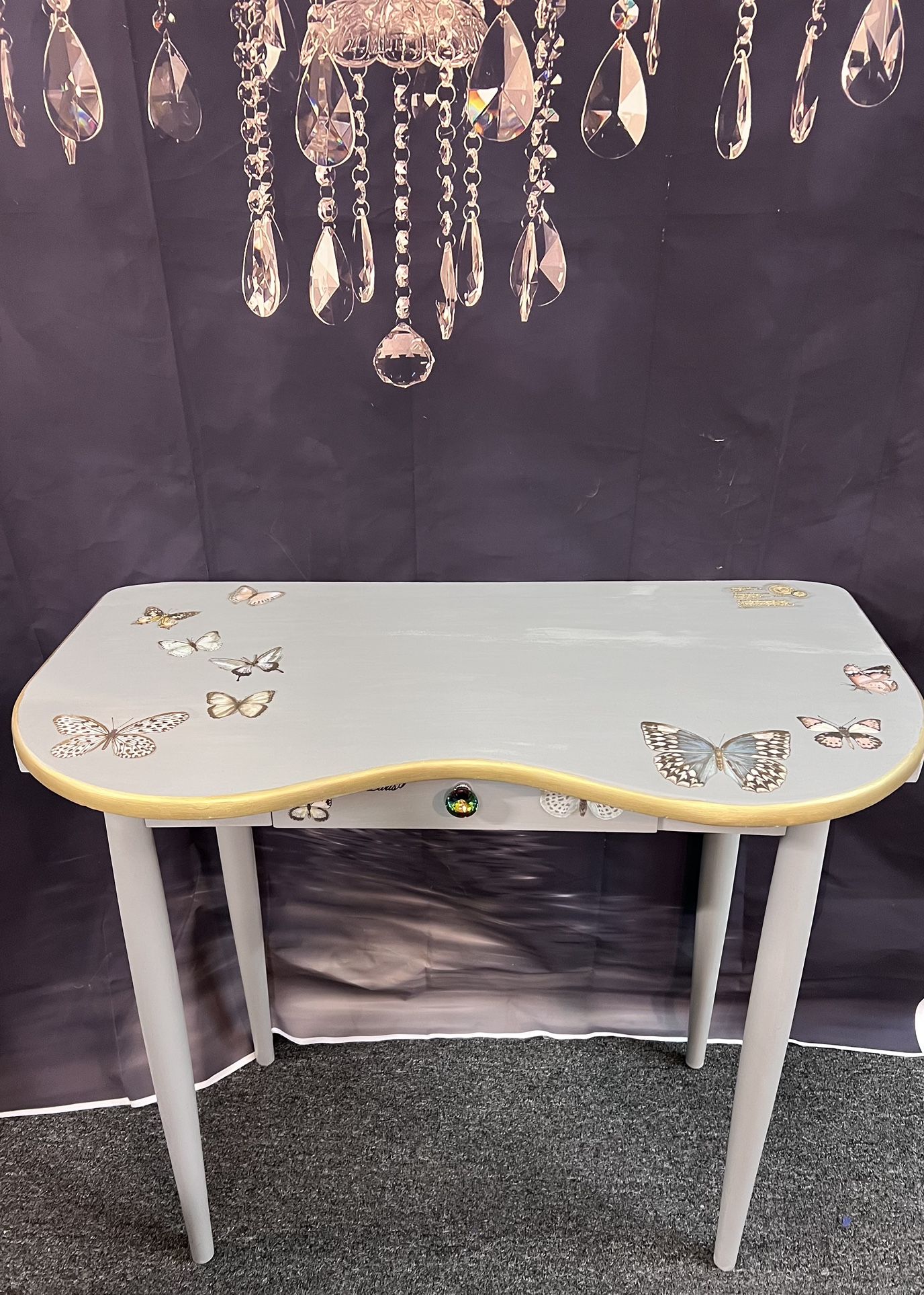 Custom Painted Vanity Desk Butterflies 🦋 