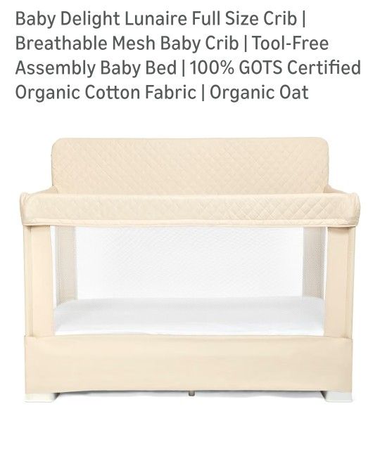 NEW! 100% Organic Baby Fabric Crib