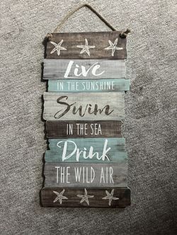 Ocean Sea Theme Wood Sign